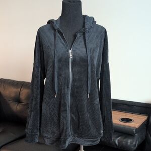 bebe Charcoal Zip-Up Hoodie
